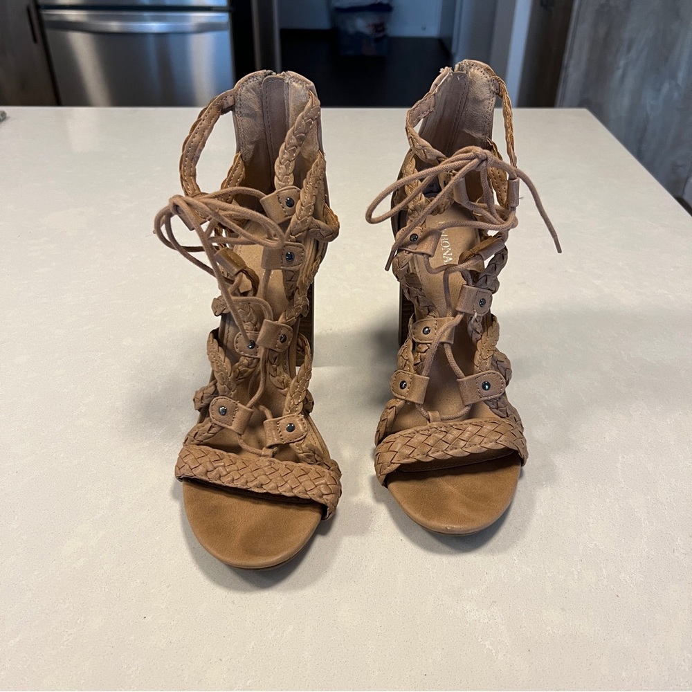 Brown Strappy Heels!